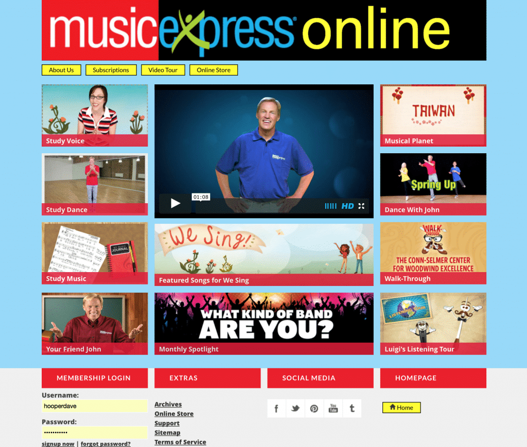 Music Express Online Screenshot